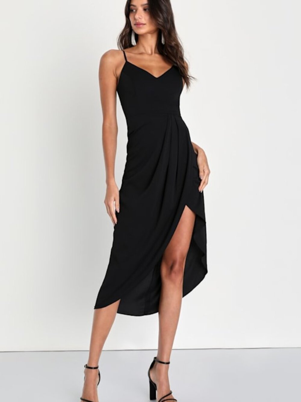 Lulus Reinette Black Midi Dress - Size XXL